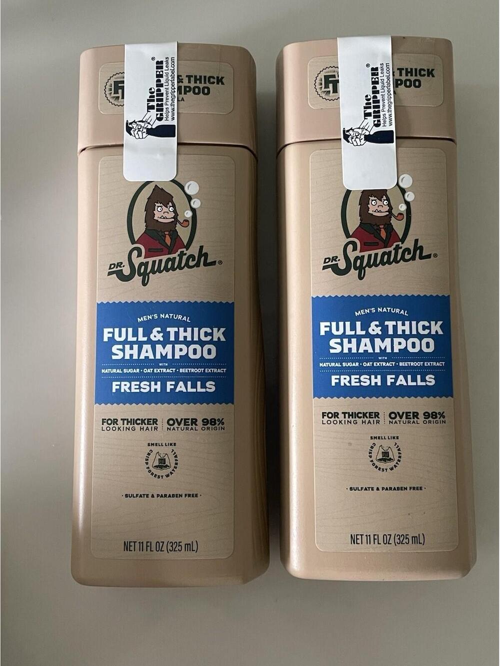Dr. Squatch Men's Natural Full & Thick Shampoo- Fresh Falls 11 fl oz - Set Of 2